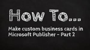 Double click or select the text to change its style, size or font. How To Make Custom Business Cards In Microsoft Publisher Part 2 Youtube