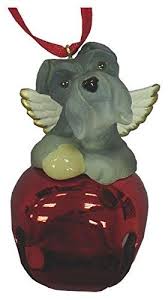 Cute Christmas Holiday Schnauzer Dog Ornament Bell Figurine Red C8113vvpyj9 Dog Ornaments Red Ornaments Ornaments