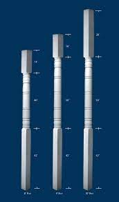 Shaft heights of columns are typically less than nominal height. Colonial Porch Posts