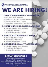 Check spelling or type a new query. Lowongan Pekerjaan Pt Guardian Pharmatama Universitas Muhammadiyah Purwokerto