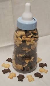 Giant Baby Bottle Filled With 174 Bear Cookies For Online Baby Shower Guessing Game Bear Baby Shower Theme Teddy Bear Baby Shower Funny Baby Shower Games