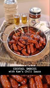 Cocktail Smokies W Kam S Chili Sauce Great For Holiday Parties Or Game Day Chili Sauce Foodie Food