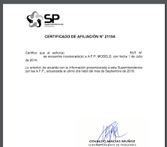 Certifica que estás afiliado a afp modelo. Como Saber En Que Afp Estoy