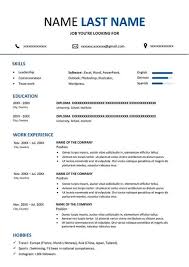 Download free resume templates for microsoft word. Basic Resume Template To Download For Free In Word Format