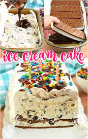 Ice Cream Cake Easy Cake Made From Ice Cream Sandwiches Hot Fudge And Whipp Ice Cream Cake Recipe Easy Ice Cream Cake Recipe Homemade Homemade Ice Cream Cake