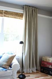Ryb home blackout blind curtains space divider adjustable ceiling to floor blackout curtain drape for bedroom/dorm decor/doorway curtain, wide 8.3 ft x long 7 ft, grey, single panel. Easy Diy No Sew Embellished Ikea Curtain Panels The Inspired Room