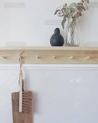 Wooden Peg Rail With Shelf Wooden Peg Rack Wooden Shelf Etsy Shelves Wooden Shelves Shaker Pegs