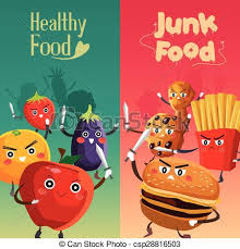 healthy food versus unhealthy food