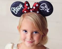 Birthday Girl Ears, Mickey Ears, Birthday Mickey Ears, Minnie Ears,  Birthday Minnie Ears, Custom Mickey Ears, Mouse Ears Headband