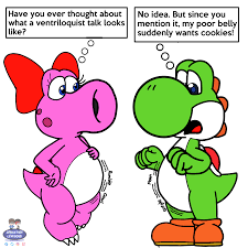 A ventriloquist discussion between Birdo and Yoshi by MrSGroupArts2009 --  Fur Affinity [dot] net