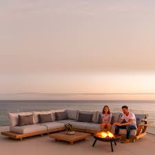 4.4 out of 5 stars. Teak Sorrento 6 Seat Modular Lounge Chair Coffee Table And Ottoman Set With Sunbrella Cushions Savane Storm Riverhill Garden Supplies