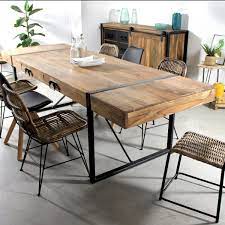 table a manger avec allonges en acacia fonce industrial dining table dining table diner table