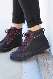 Black And Red High Tops Padma Black Red Women S Black And Red Red High Tops Casual Black