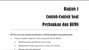 Contoh Soal Tes Perbankan Dan Bumn Youtube