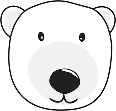 Polar Bear Head Clip Art Polar Bear Head Image Polar Bears For Kids Polar Bear Drawing Polar Bear Outline