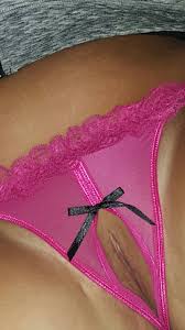 Crotchless panty selfie