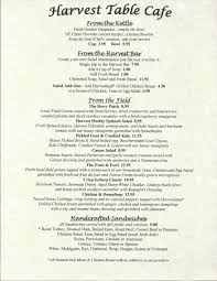 Harvest Table Menu Harvest Bar Harvest Table Clam Chowder