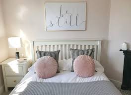 I love the blush bedding and your white bedroom, so pretty with the gray! Pink And Grey Wall Decor Rbfjjh Grey And Gold Bedroom Pink Bedroom Decor Blush Living Room