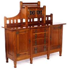 Stickley Brothers Sideboard No 8604 Massive Six Leg Form Having Four Drawers Flanked By Arts And Crafts Furniture Craftsman Furniture Mission Style Furniture