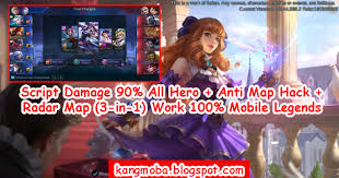 This list shows all heroes as they are available in both servers, along with their assigned roles, specialties, laning recommendations, release years, and purchase costs, arranged in the alphabetical order of their names. Script Damage 90 All Pendekar Anti Map Hack Radar Map 3 In 1 Work 100 Mobile Legends Scrip Moba