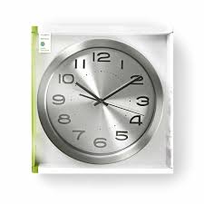 15'' w x 15'' h; Retro 1960s Style Diner Circular Wall Clock 30cm Stainless Steel Kitchen Hallway 5412810270163 Ebay