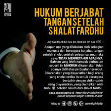Hukum Berjabat Tangan Setelah Shalat Fardhu Kutipan Agama Iman Pengingat Diri