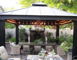 Remodelaholic Beautiful Water Wise Backyard Backyard Gazebo Patio Gazebo Gazebo Lighting