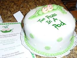 Two Peas In A Pod Baby Shower Twins Baby Shower Invitations Twins Baby Shower Baby Shower Cakes Neutral