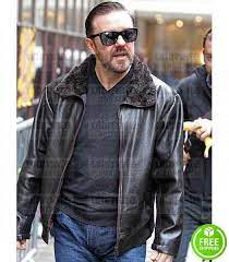Buy Ricky Gervais Leather Jacket After Life Tony Johnson Jacket Leather Jacket Leather Jacket Men Fur Leather Jacket