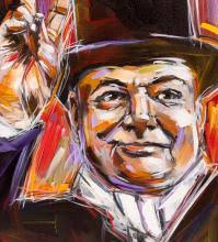 Sold at Auction: Steve Penley, STEVE PENLEY "WINSTON CHURCHILL" ACRYLIC