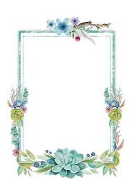 Summer Painted Blue Flowers And Plants Border Poster Background Design Blue Flower Painting Poster Background Design Flower Border