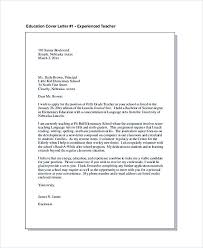 Education Cover Letter For Experienced Teacher Teaching Cover Letter Examples For Success Teaching Cover Letter Teacher Cover Letter Example Job Cover Letter