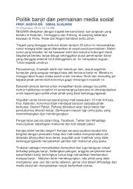 .tetapi tidak mencakup pengertian tasawuf secara menyeluruh. Pdf Politik Banjir Dan Permainan Media Sosial