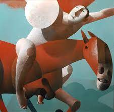 Peter harskamp is not a realist in the familiar sense of the word. Rider Von Peter Harskamp 2014 Gemalde Artsper 976143