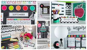 Black And White Polka Dot Classroom Decor Black White Stylish Brights Schoolgirlstyle Www Schoolgirlstyle Com Trendy And Stylish Classroom Classroom Themes Classroom Decor Classroom Accessories