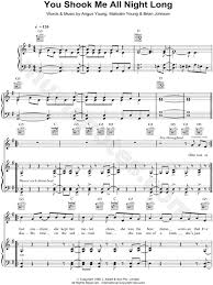 And come back for more. Ac Dc You Shook Me All Night Long Sheet Music In G Major Transposable Download Print Sku Mn0083076