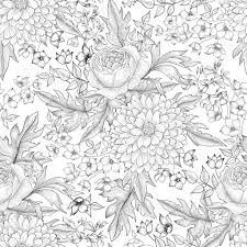 And use them in your creative projects. Flower Bouquet Seamless Pattern Floral Sketch Background Engraving I 2020
