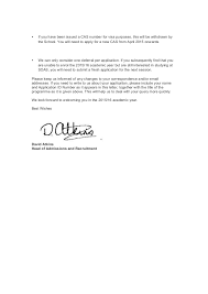 It provides details about your experiences and skills. Official Deferral Letter