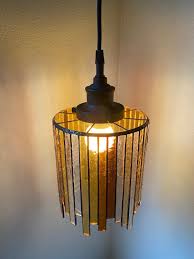 Stained Glass Pendant Lamp Stain Glass Lamp Shade Yellow And Etsy Stained Glass Lamp Shades Stained Glass Lamps Glass Pendant Lamp
