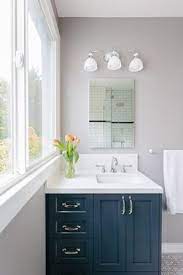 Soothing, serene and sophisticated, grey is a popular choice when it comes to decorating bathrooms. 21 Navy Grey Bathroom Decor Ideas Bathroom Decor Grey Bathrooms Gray Bathroom Decor