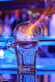 Burning Vodka Sambuca Flaming Drinks Cocktail Drinks