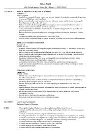 forensic scientist resume samples