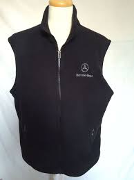 Mercedes Benz Mens Vest Sz Xl Black Sleeveless Fleece Polar Full Zip Mercedesbenz Sleevelessvest Sleeveless Vest Mercedes Benz Sleeveless