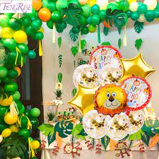 Product title serves 24 wild one party supplies, 144pcs safari jungle animal theme disposable paper dinner plates, napkins, cups and cutlery set for baby 1st first birthday. Jungle Theme Party Supplies Animal Decorations Safari Party Supplies For Birthday Baby Shower Party Decorations Toys Games Balloons