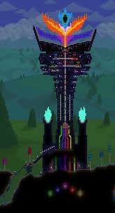 Dark Wizard Tower Terraria Castle Terraria House Ideas Terraria House Design