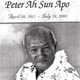 Peter Ah Sun Apo (1911-2005)