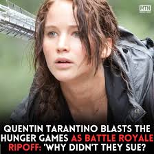 Quentin Tarantino reignited a long-standing debate by calling The Hunger  Games a "blatant ripoff" of the 2000 Japanese cult classic Battle Royale.  🔪 Speaking