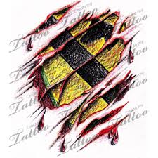 The 1st Cav Patch During The Gulf War In 1991 I Became A Tanker 19kilo 1st Cav Armor Division This Custom Tattoo Design Ripped Skin Tattoo Skin Tear Tattoo