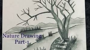 Easy pencil sketches of nature easy pencil drawings nature. How To Draw Boats With Nature Background Easy And Simple Pencil Sketch Nature Drawing Part 1 Youtube