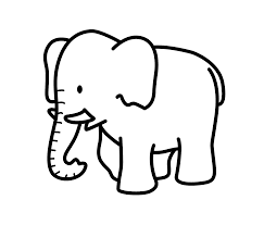 Animals are probably what children prefer to color ! Cartoon Elephant Animals Coloring Pages For Kids Printable Free Cartoon Elephant Drawing Elephant Drawing Cartoon Elephant